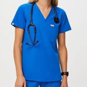 Figs Royal Blue Catarina top